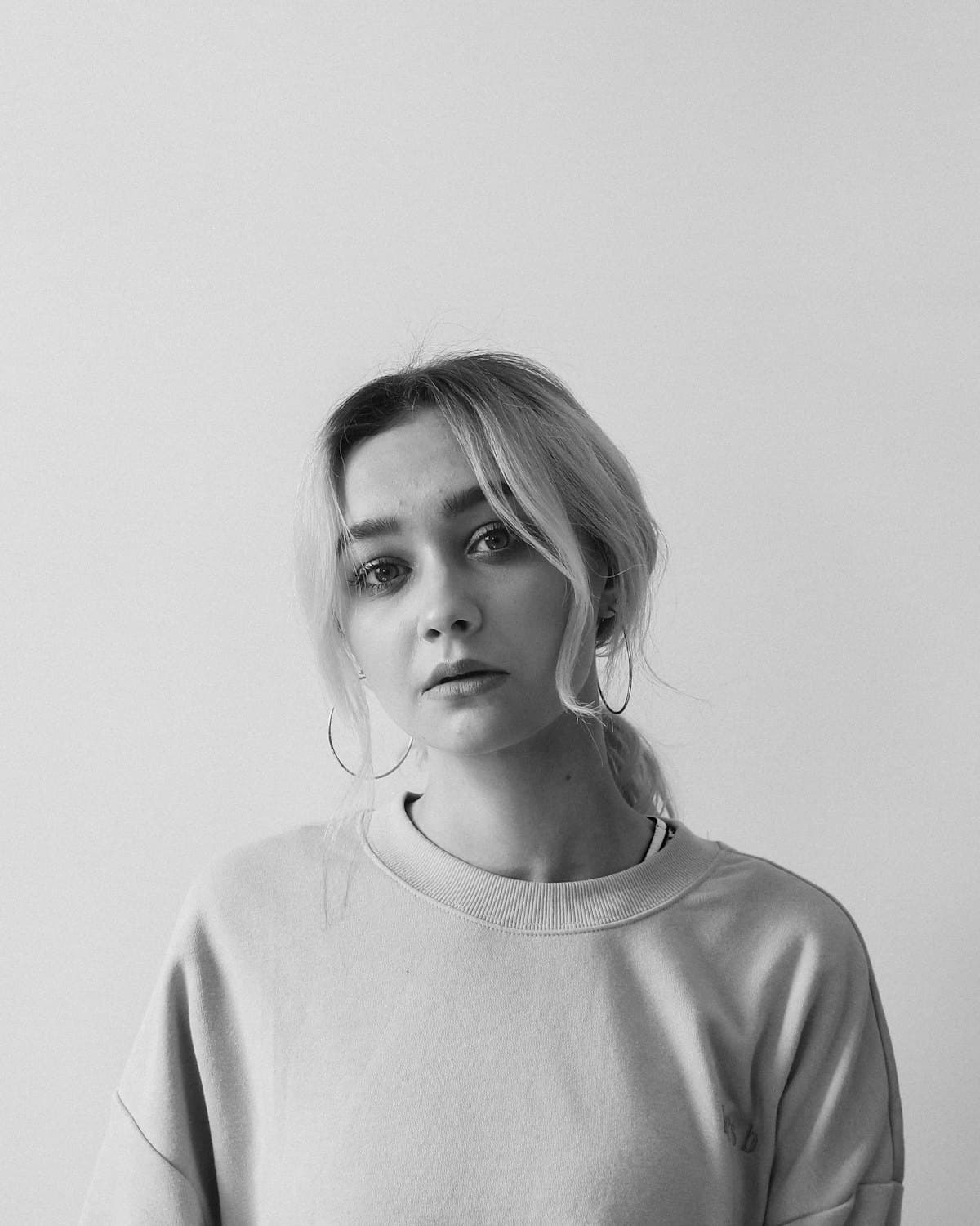 High-key black and white