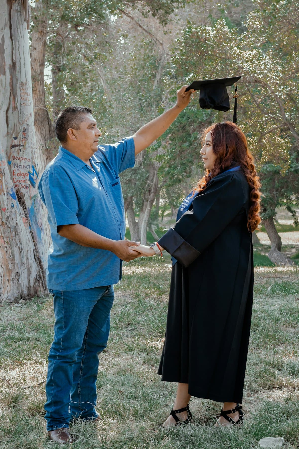 Family moment with the cap